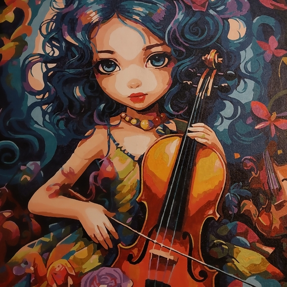 Other - Colorful Violinist Art Print